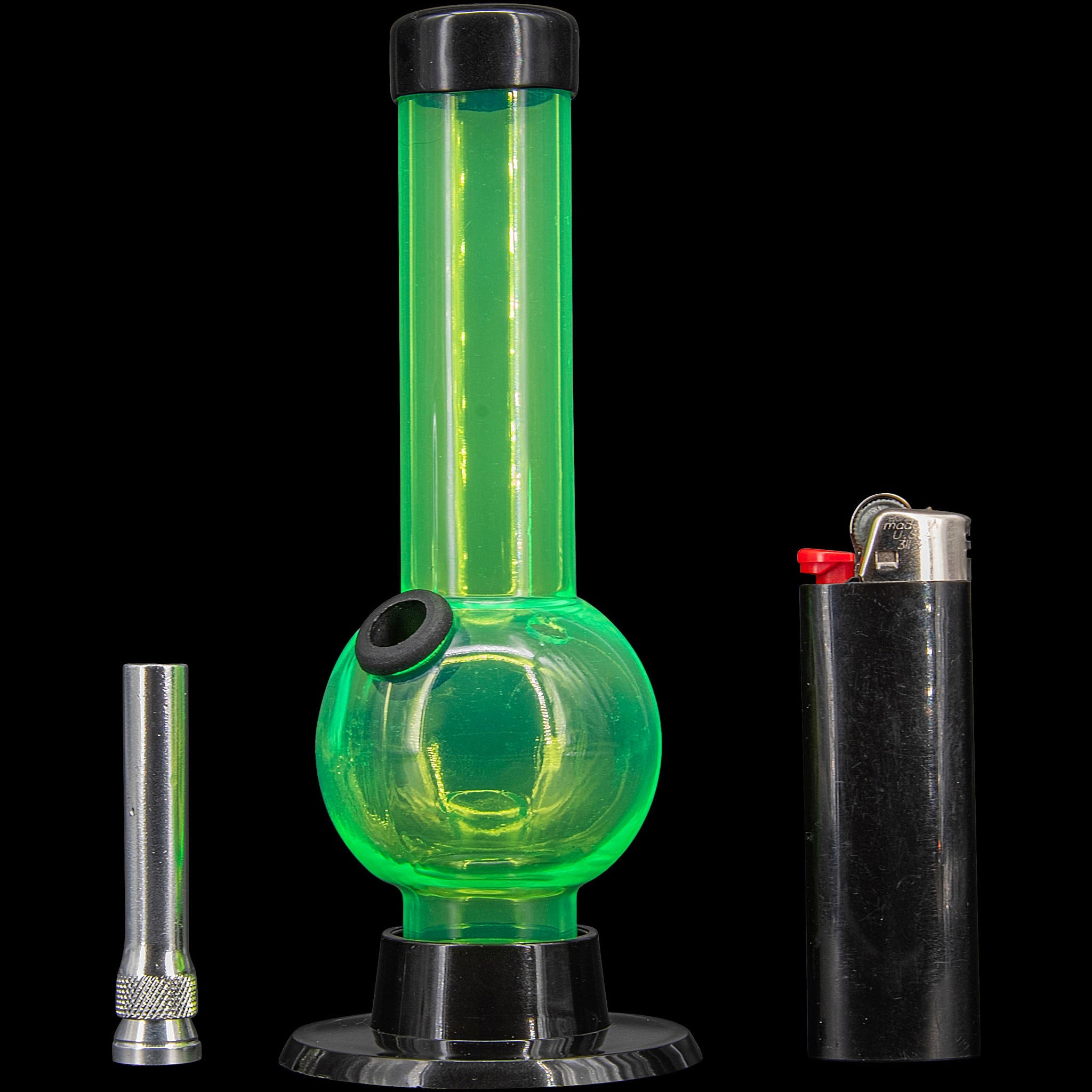 JM Enterprises 6" Acrylic Bubble Bong - Multiple Colors - Discreet Smoker