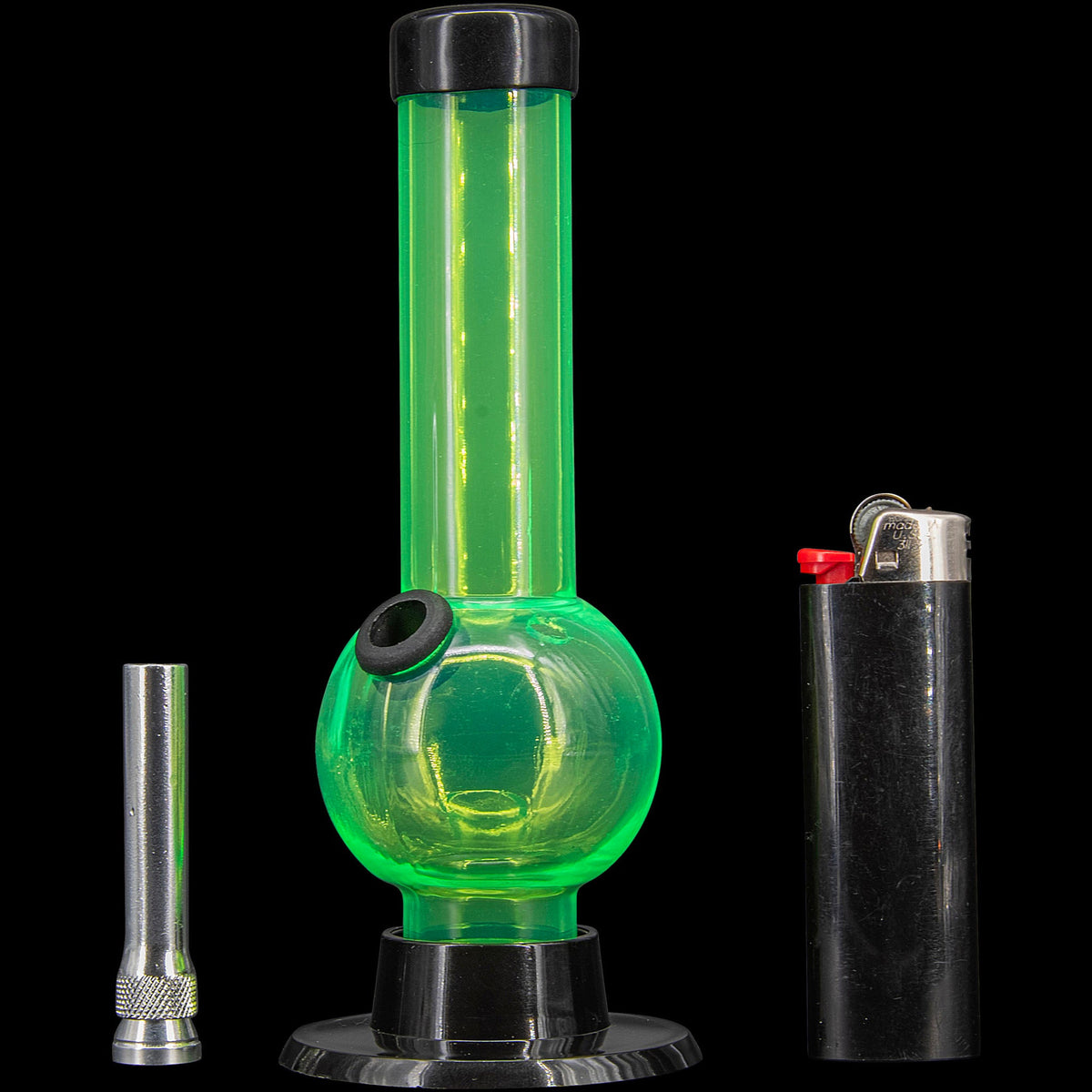 JM Enterprises 6" Acrylic Bubble Bong - Multiple Colors - Discreet Smoker