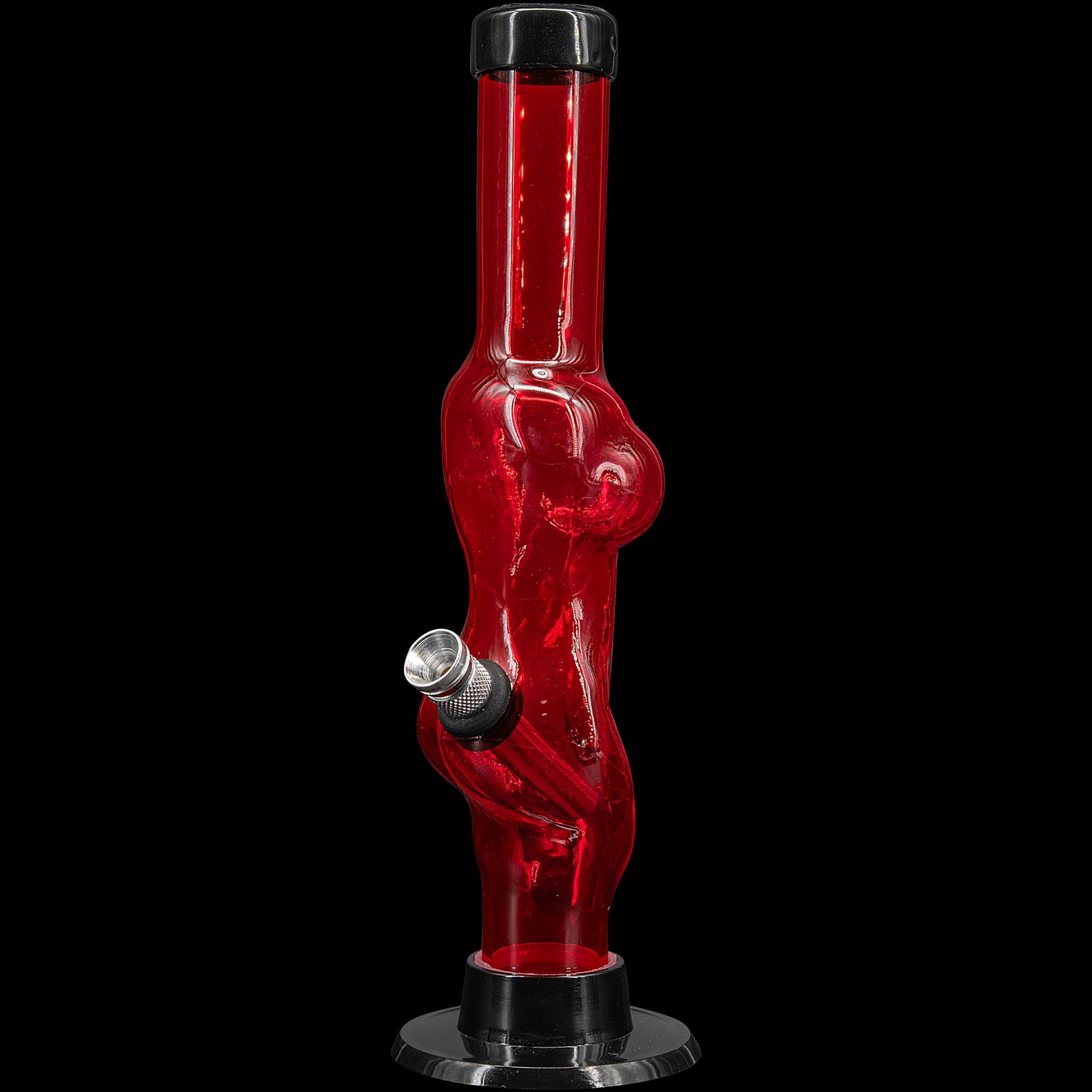 JM Enterprises 8" Acrylic Lady Contour Bong - Multiple Colors - Discreet Smoker