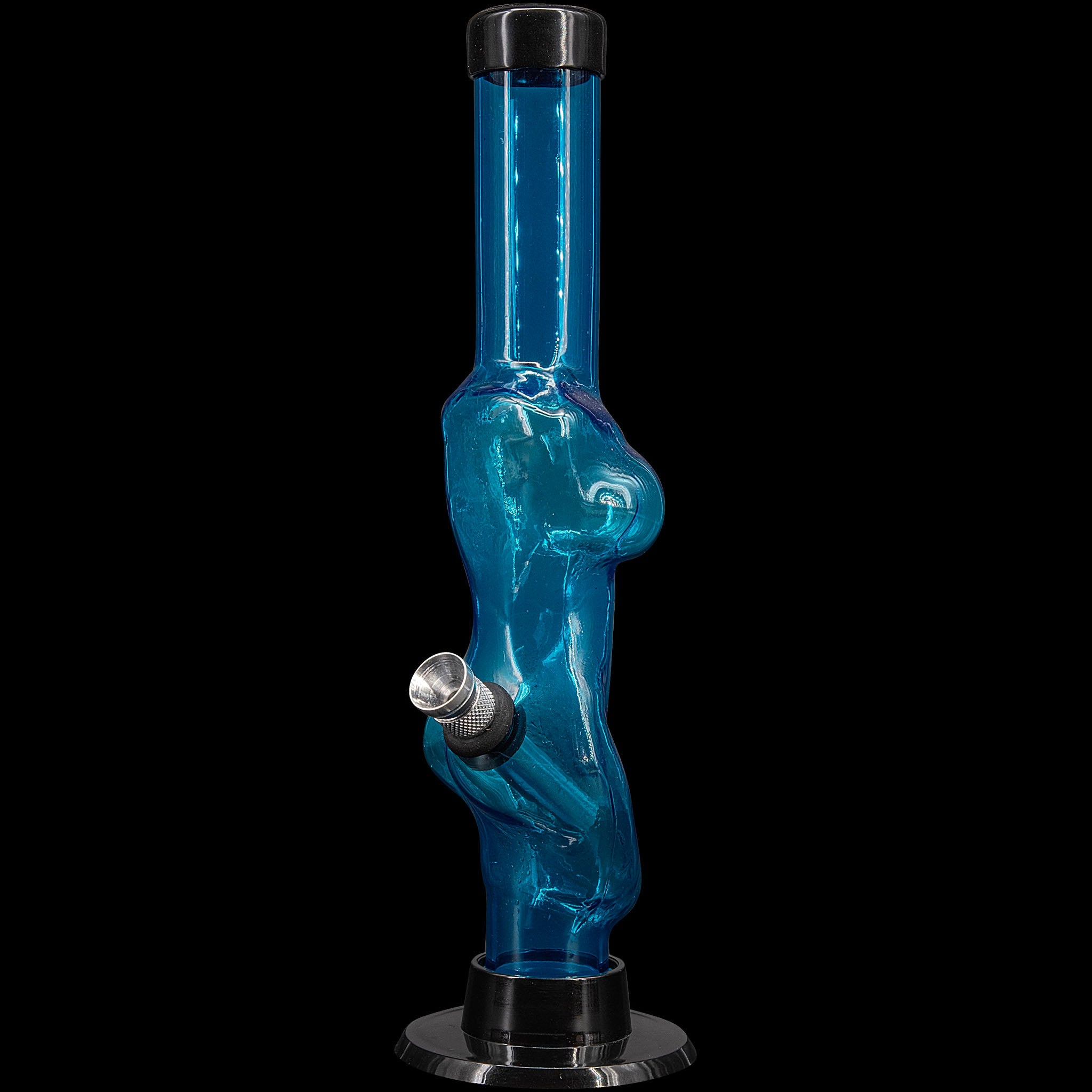JM Enterprises 8" Acrylic Lady Contour Bong - Multiple Colors - Discreet Smoker