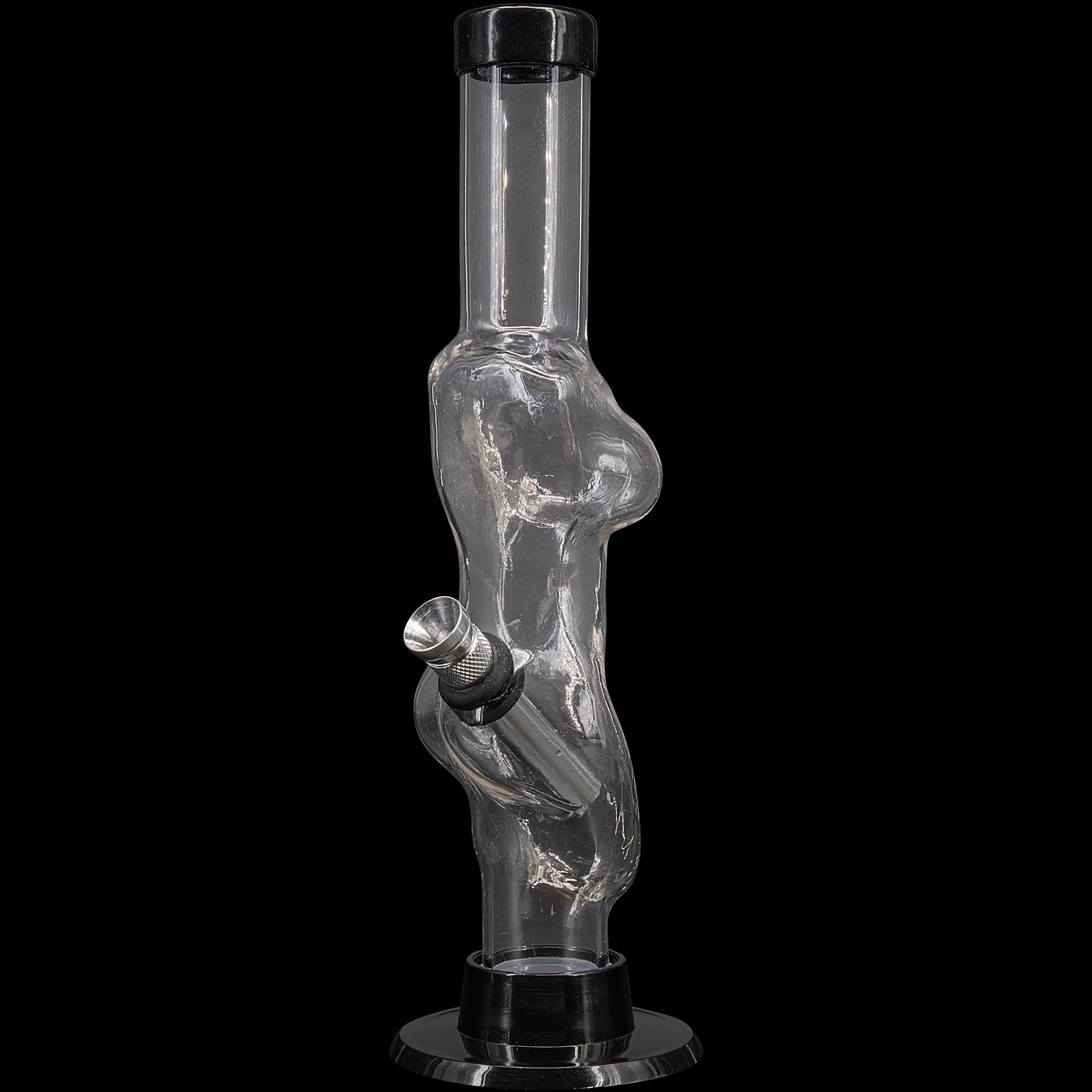 JM Enterprises 8" Acrylic Lady Contour Bong - Multiple Colors - Discreet Smoker