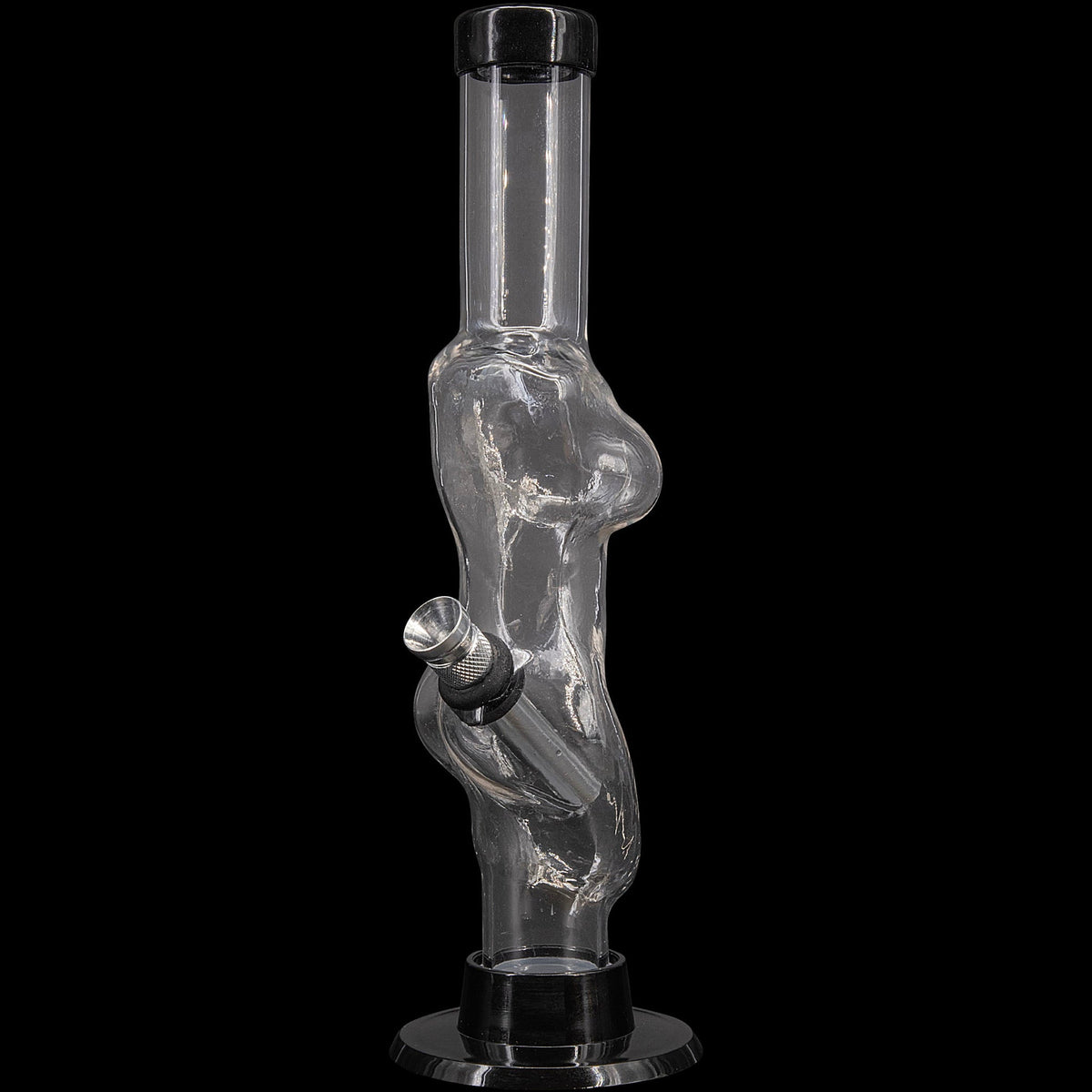 JM Enterprises 8" Acrylic Lady Contour Bong - Multiple Colors - Discreet Smoker