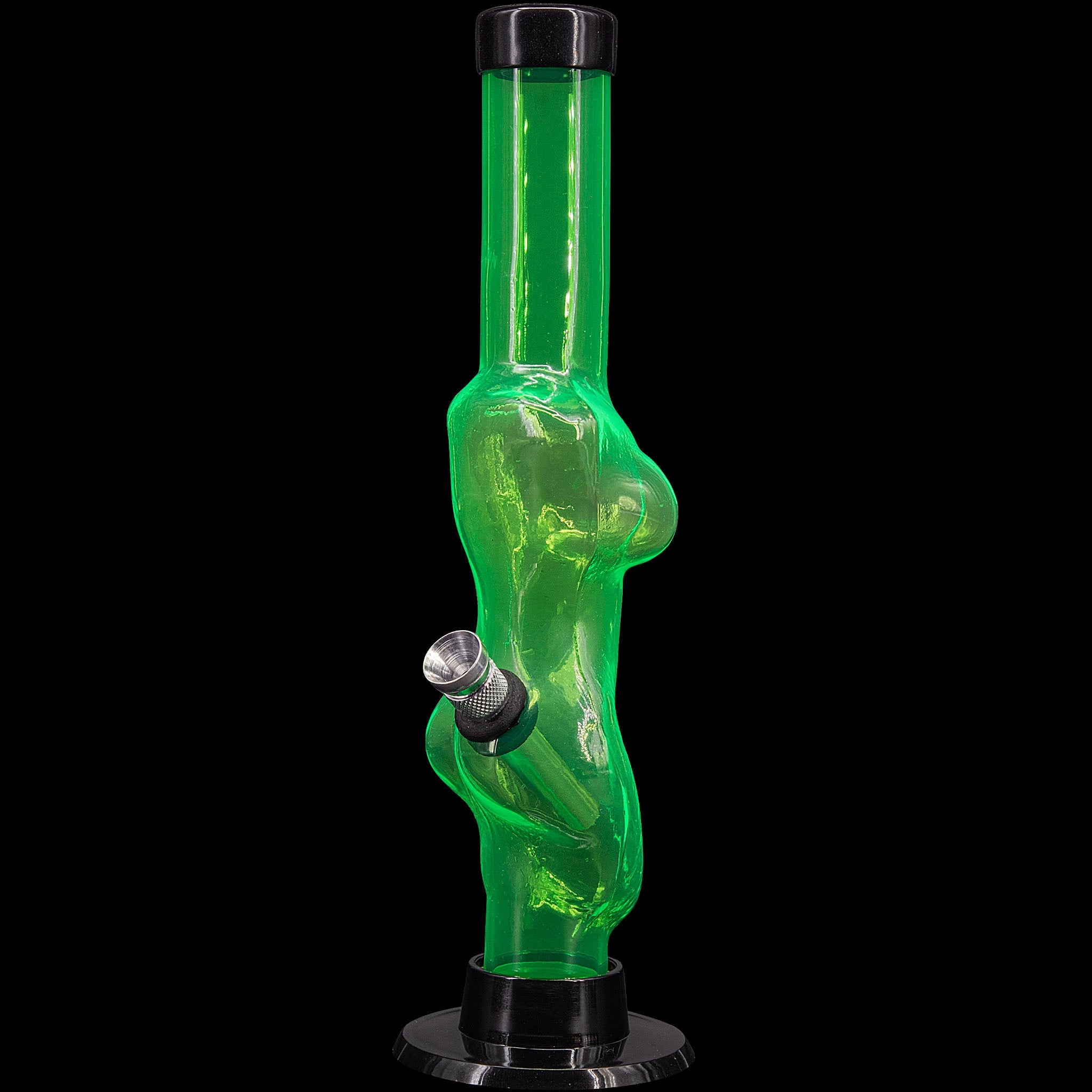 JM Enterprises 8" Acrylic Lady Contour Bong - Multiple Colors - Discreet Smoker