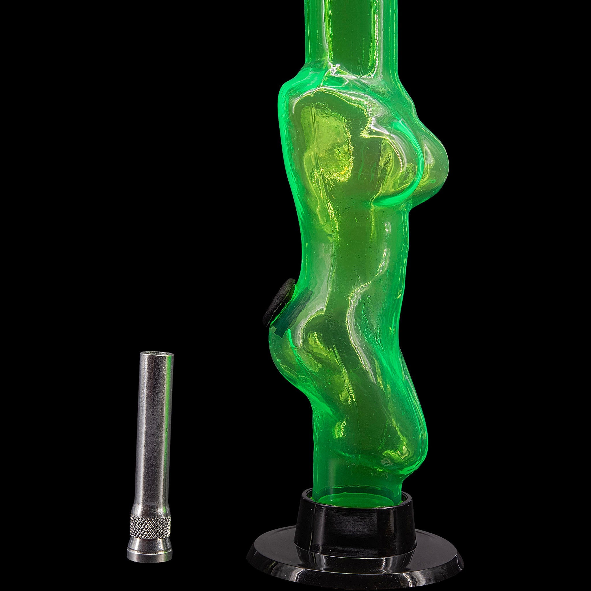 JM Enterprises 8" Acrylic Lady Contour Bong - Multiple Colors - Discreet Smoker
