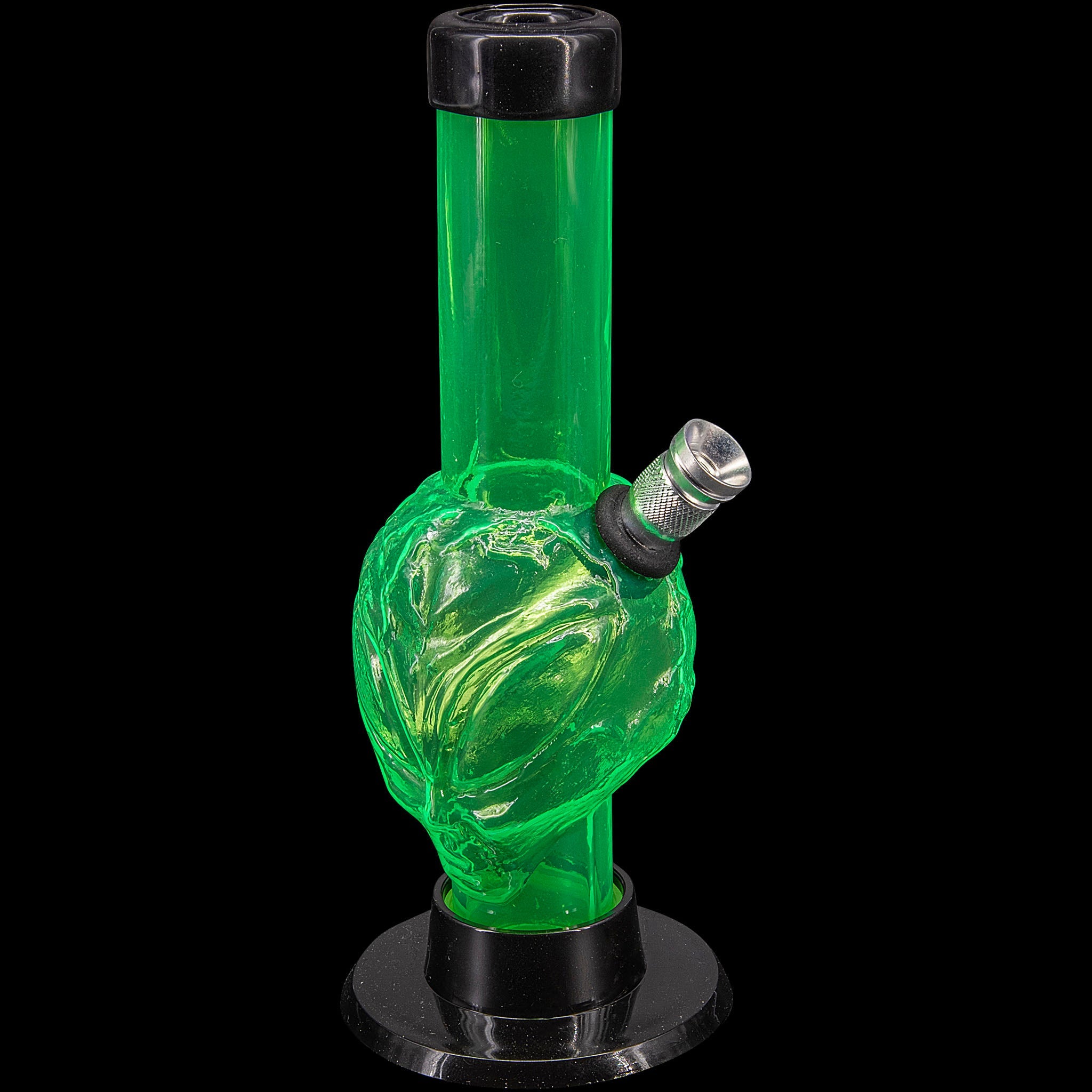 JM Enterprises Mini Skull Acrylic Bong - 6" Tall - Multiple Colors - Discreet Smoker