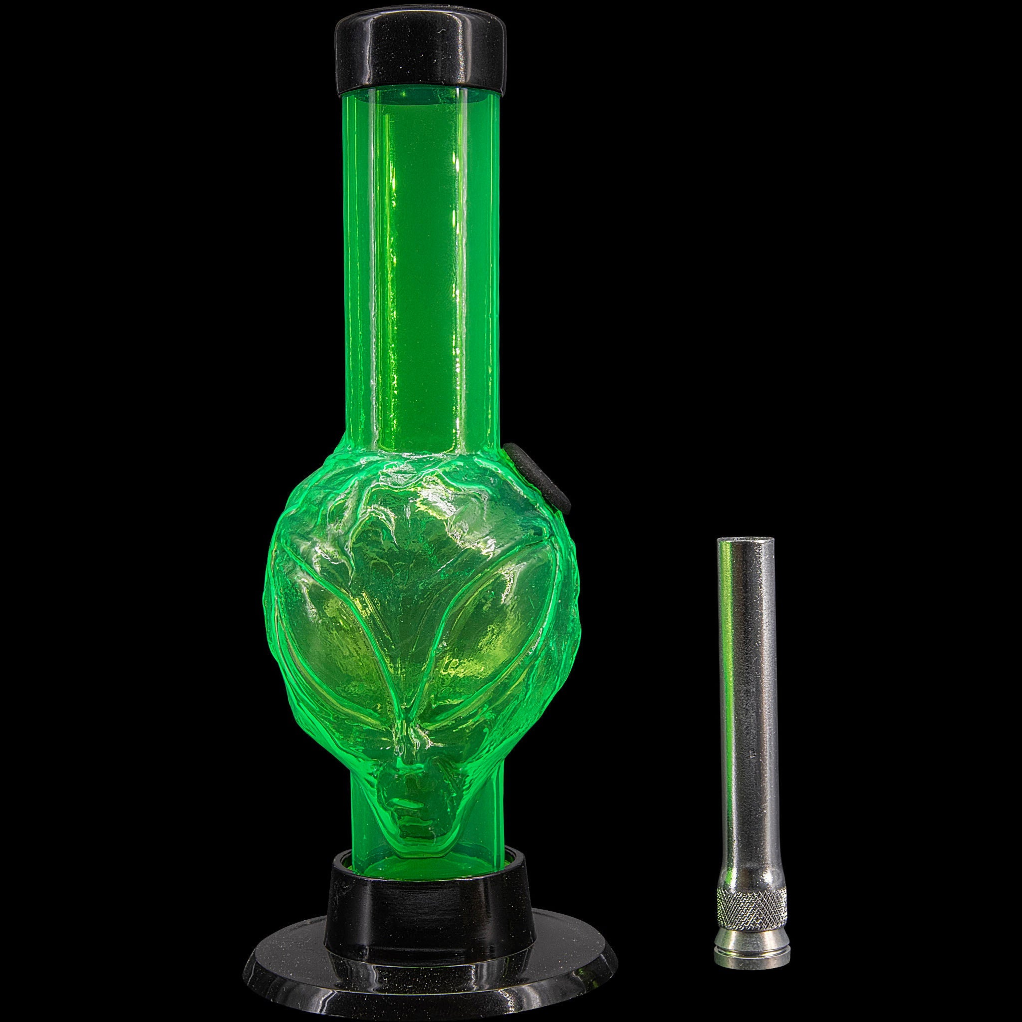 JM Enterprises Mini Skull Acrylic Bong - 6" Tall - Multiple Colors - Discreet Smoker