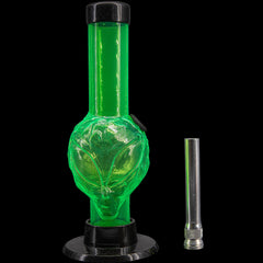 JM Enterprises Mini Skull Acrylic Bong - 6" Tall - Multiple Colors - Discreet Smoker