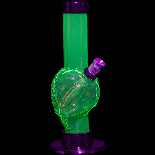 JM Enterprises Mini Skull Acrylic Bong - 6" Tall - Multiple Colors - Discreet Smoker
