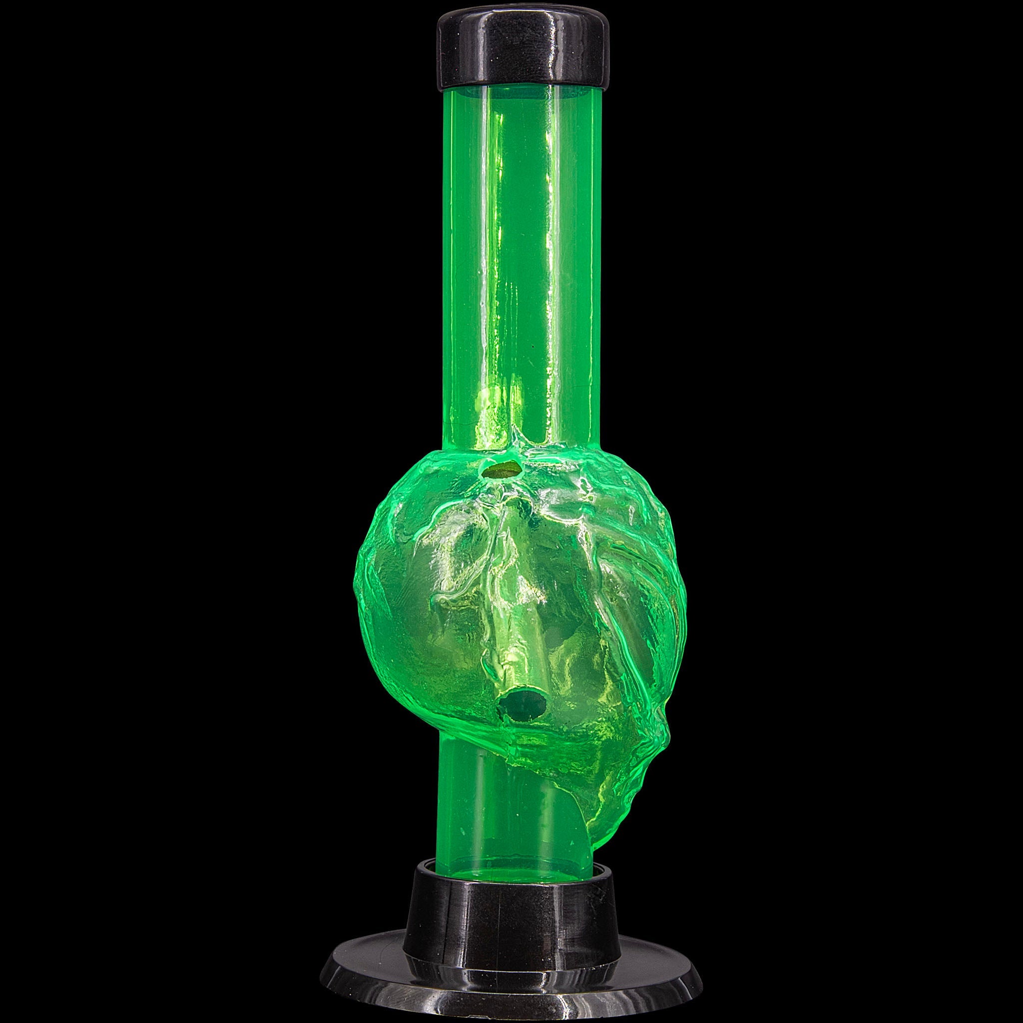 JM Enterprises Mini Skull Acrylic Bong - 6" Tall - Multiple Colors - Discreet Smoker