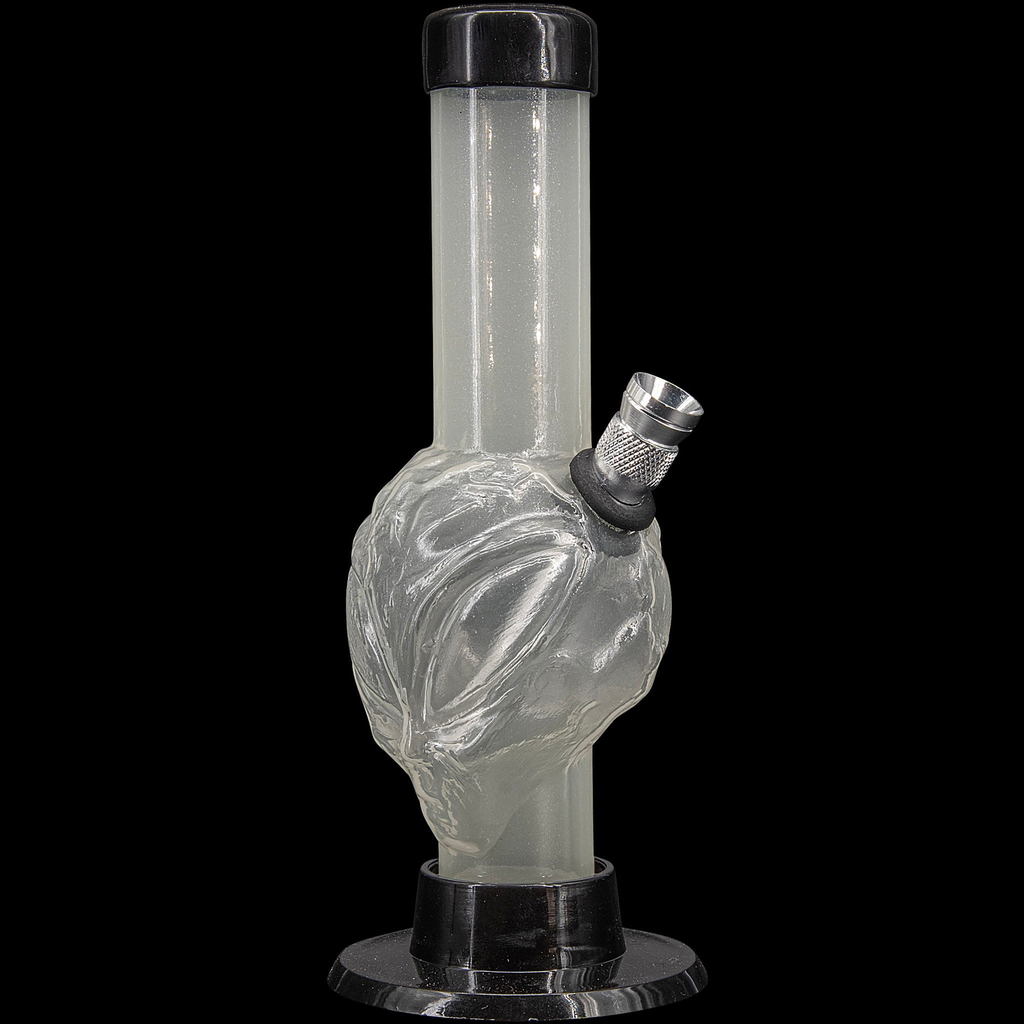 JM Enterprises Mini Skull Acrylic Bong - 6" Tall - Multiple Colors - Discreet Smoker