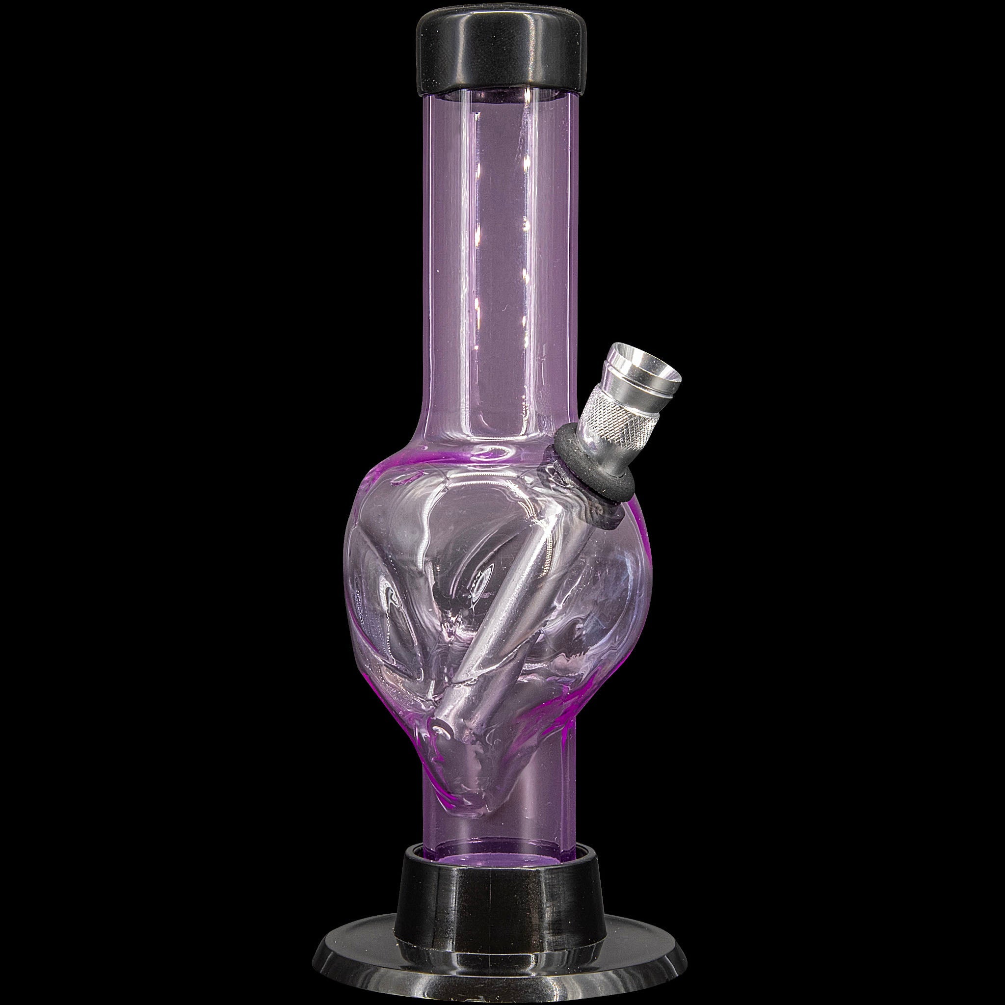 JM Enterprises Mini Skull Acrylic Bong - 6" Tall - Multiple Colors - Discreet Smoker