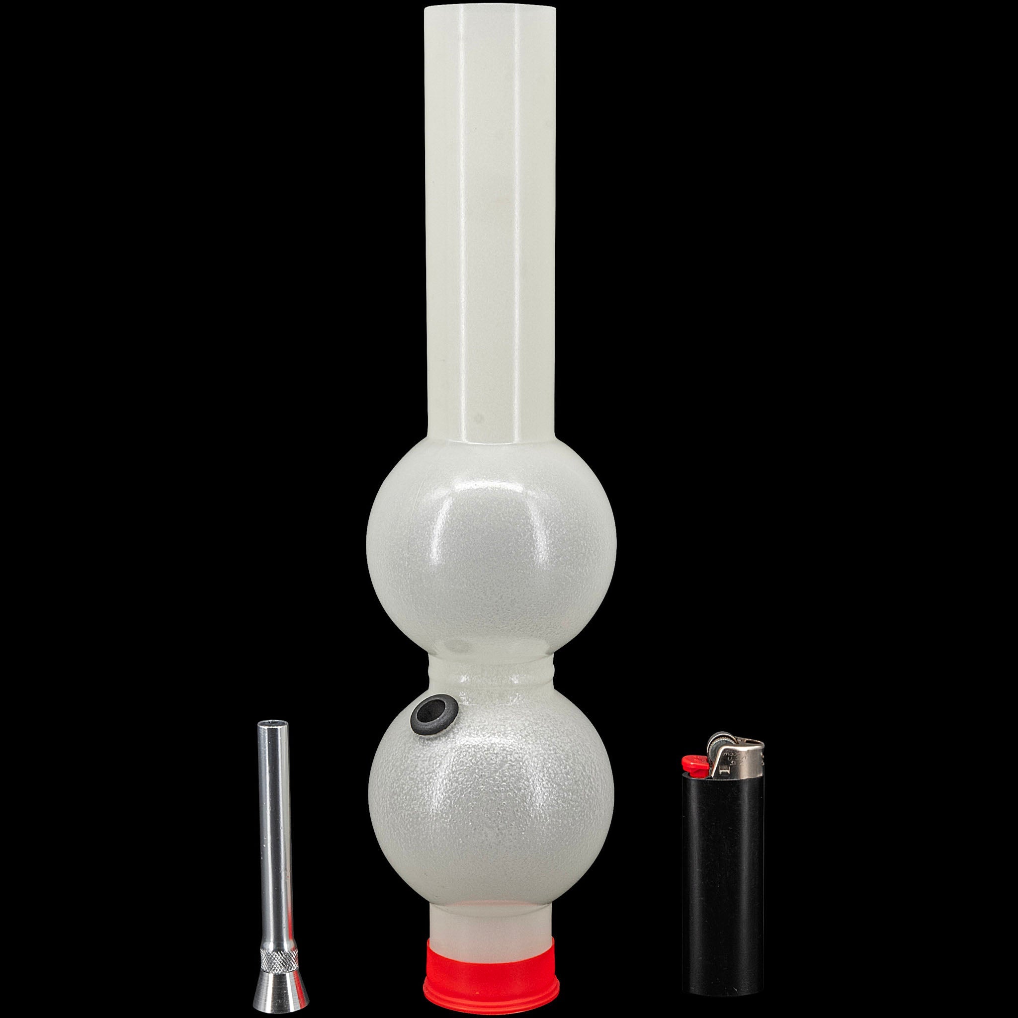 JM Enterprises Acrylic Glow In The Dark Double Bubble Diffuser Gas Mask - Discreet Smoker