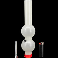 JM Enterprises Acrylic Glow In The Dark Double Bubble Diffuser Gas Mask - Discreet Smoker