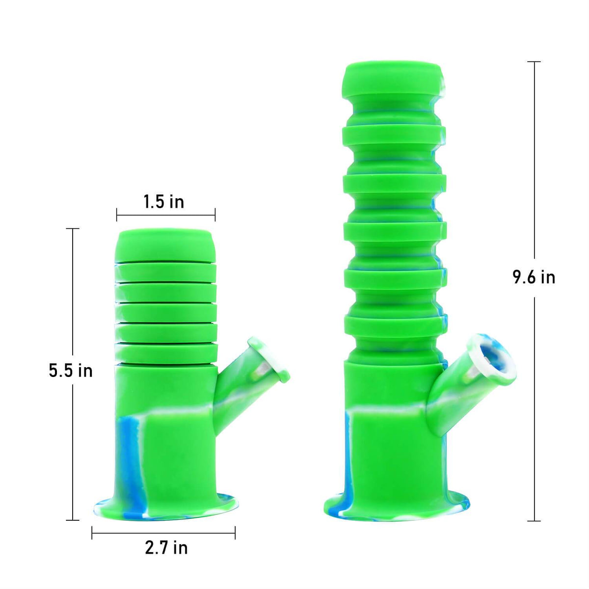 Collapsible Silicone Bong - Discreet Smoker