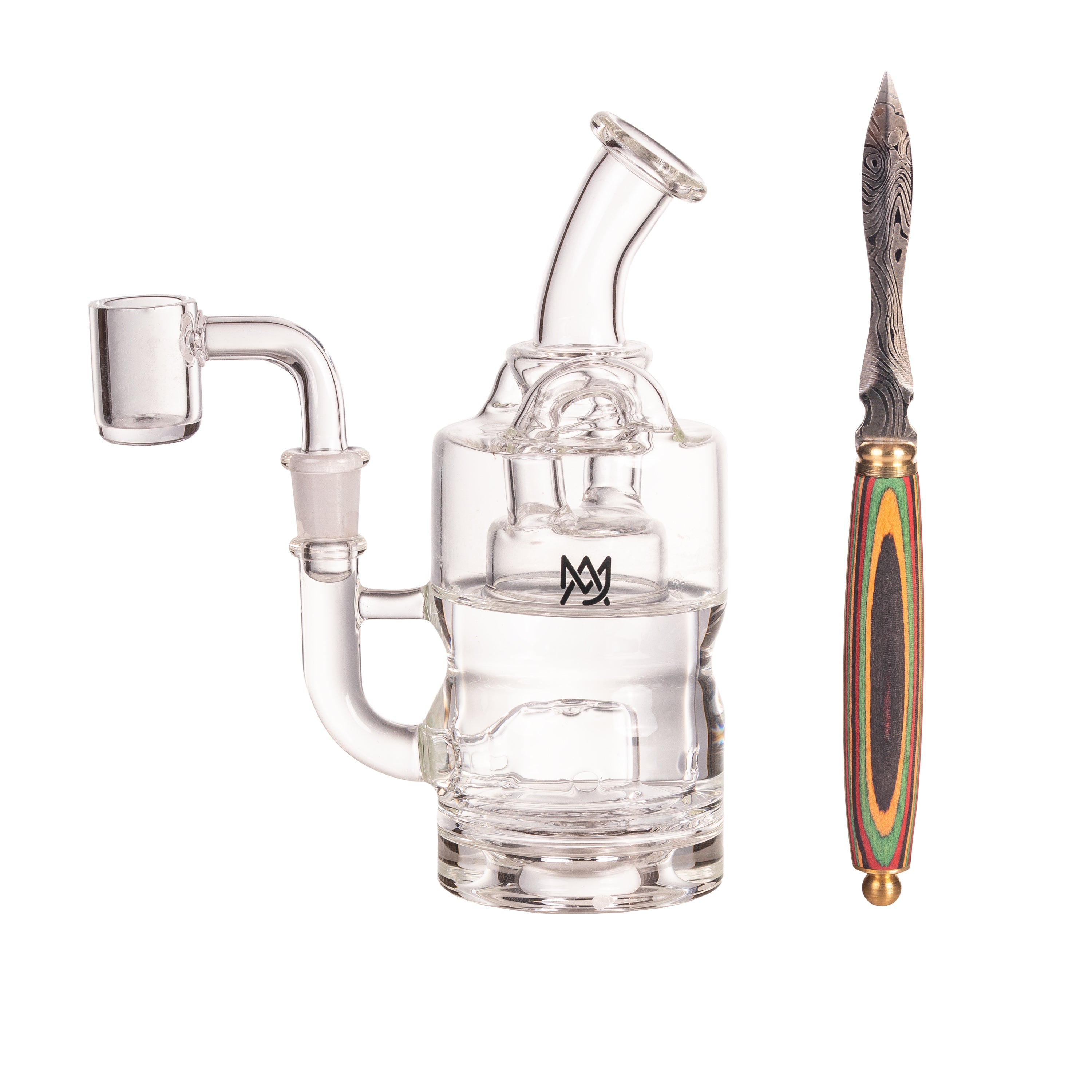 MJ Arsenal Wooden Round Dab Tool - Discreet Smoker