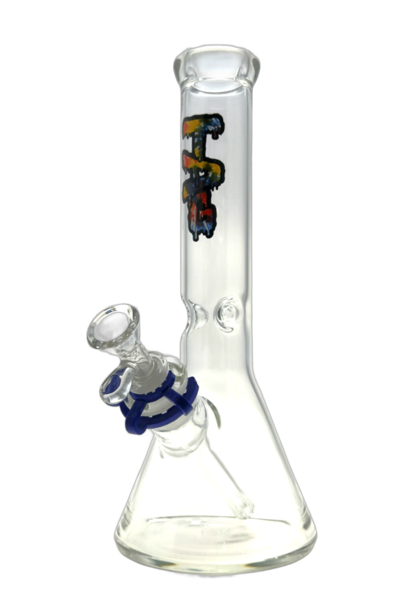 TAG - 12" Beaker 44x4MM - 18/14MM Downstem (4.00") - Discreet Smoker