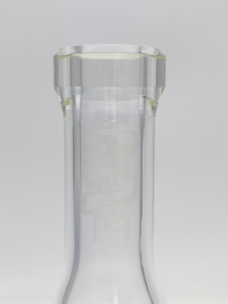 TAG - 12" Bubble Bellow UFO Beaker 32x4MM - 18/14MM Downstem (3.25") - Discreet Smoker