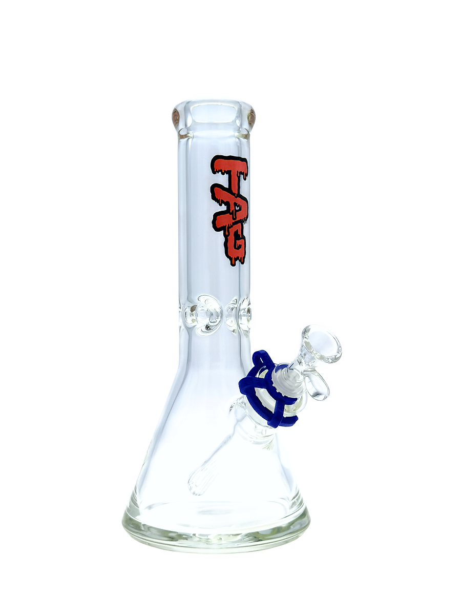 TAG - 12" Beaker 50x7MM - 18/14MM Downstem (4.25") - Discreet Smoker