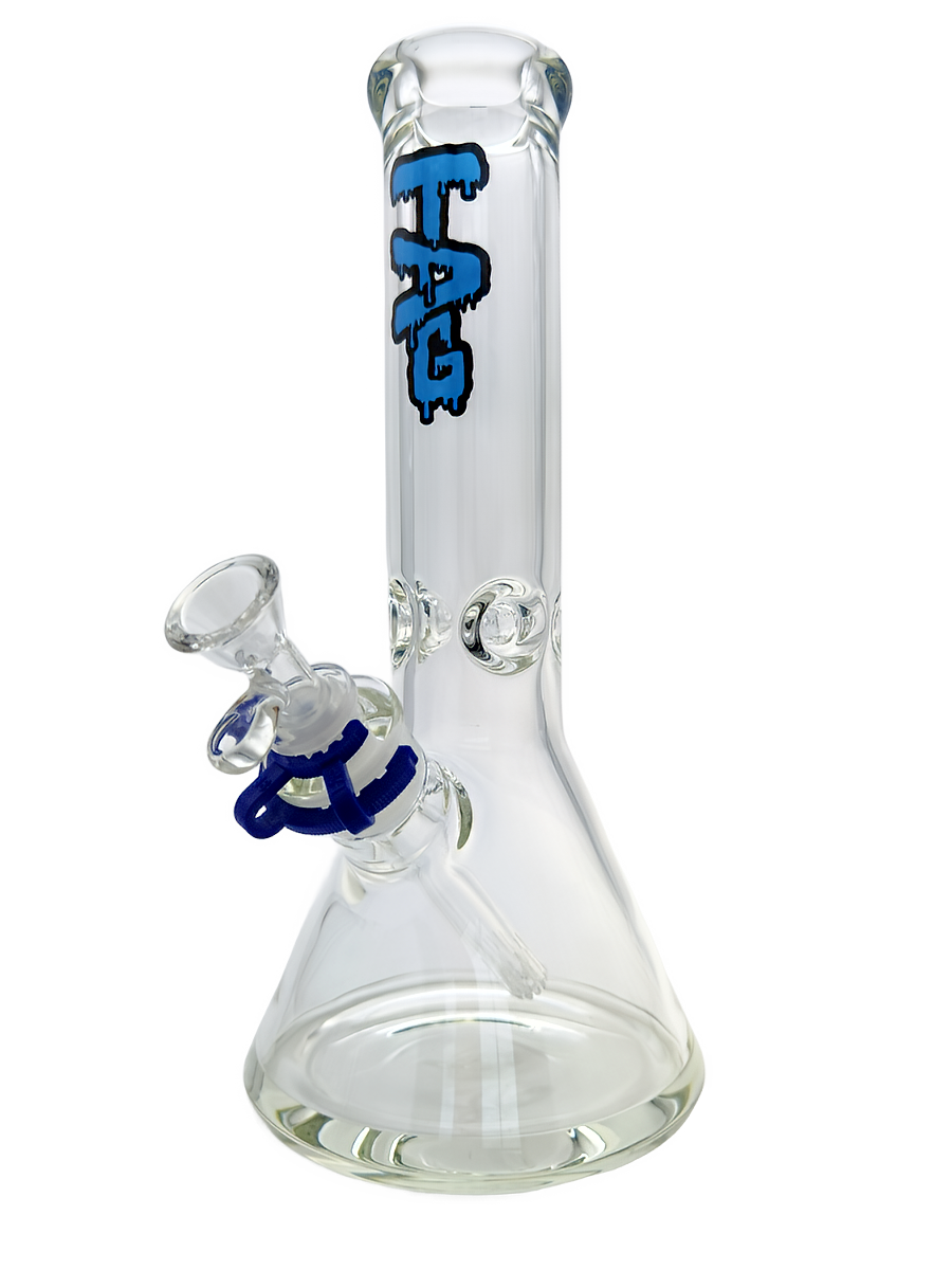 TAG - 12" Beaker 50x7MM - 18/14MM Downstem (4.25") - Discreet Smoker