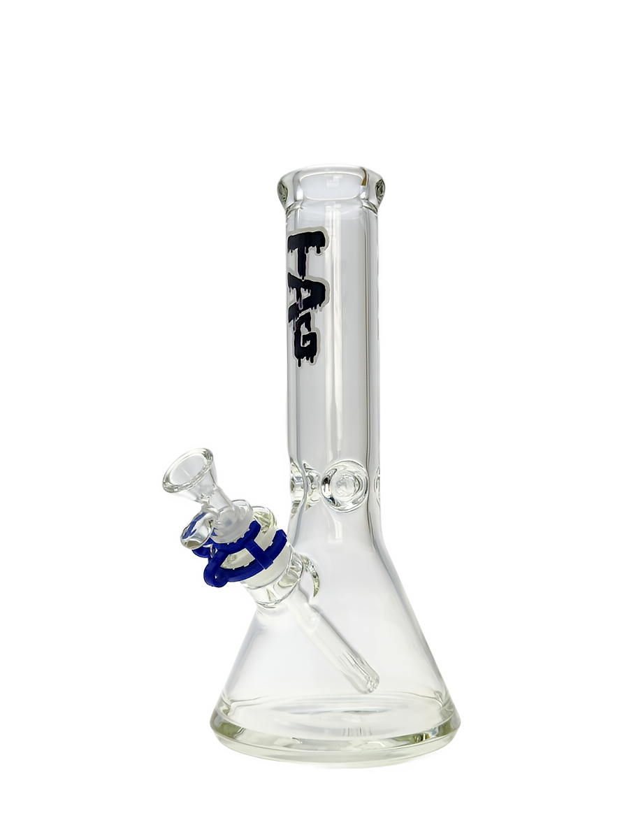 TAG - 12" Beaker 50x7MM - 18/14MM Downstem (4.25") - Discreet Smoker