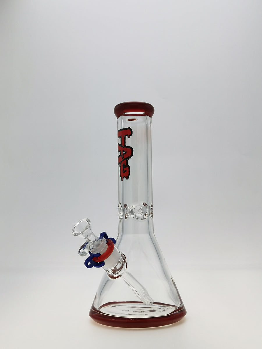 TAG - 12" Beaker 50x9MM - 18/14MM Downstem (4.00") - Discreet Smoker