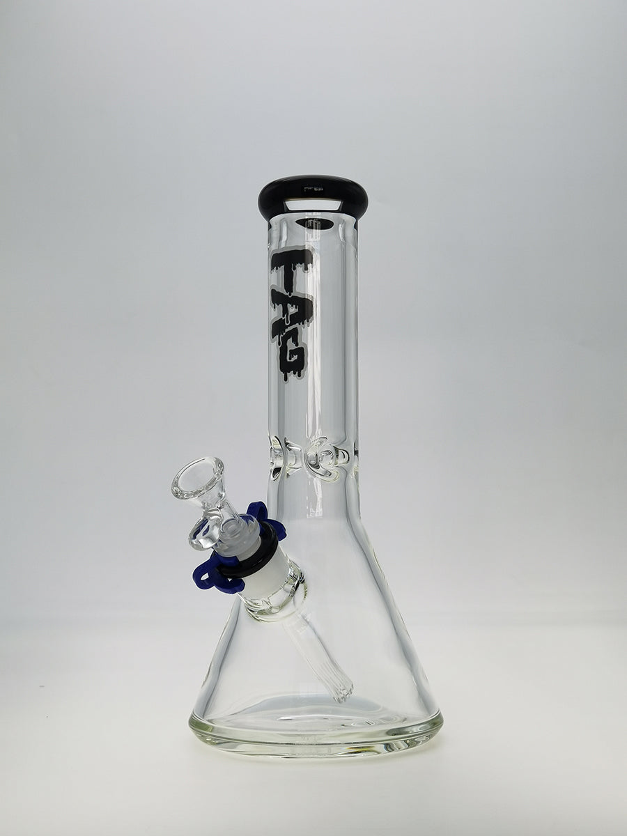TAG - 12" Beaker 50x9MM - 18/14MM Downstem (4.00") - Discreet Smoker