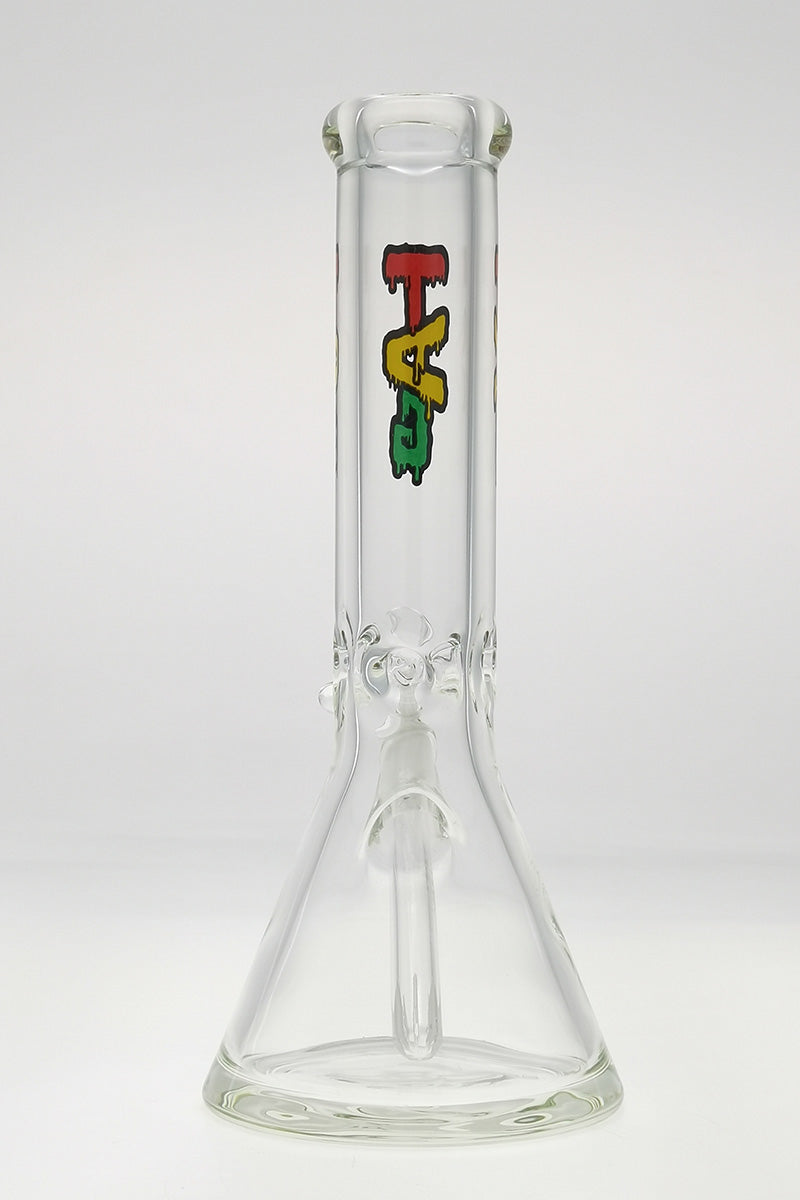TAG - 12" Beaker 50x9MM - 18/14MM Downstem (4.00") - Discreet Smoker