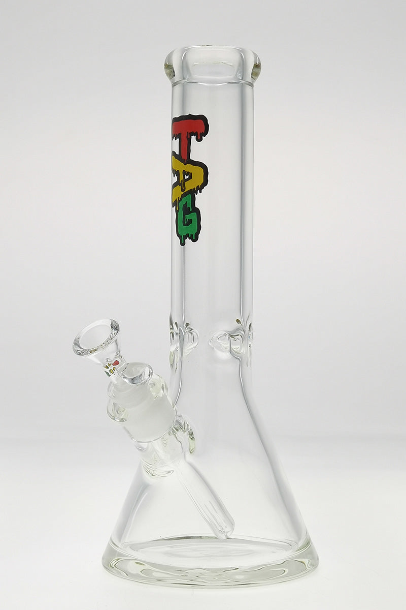 TAG - 12" Beaker 50x9MM - 18/14MM Downstem (4.00") - Discreet Smoker