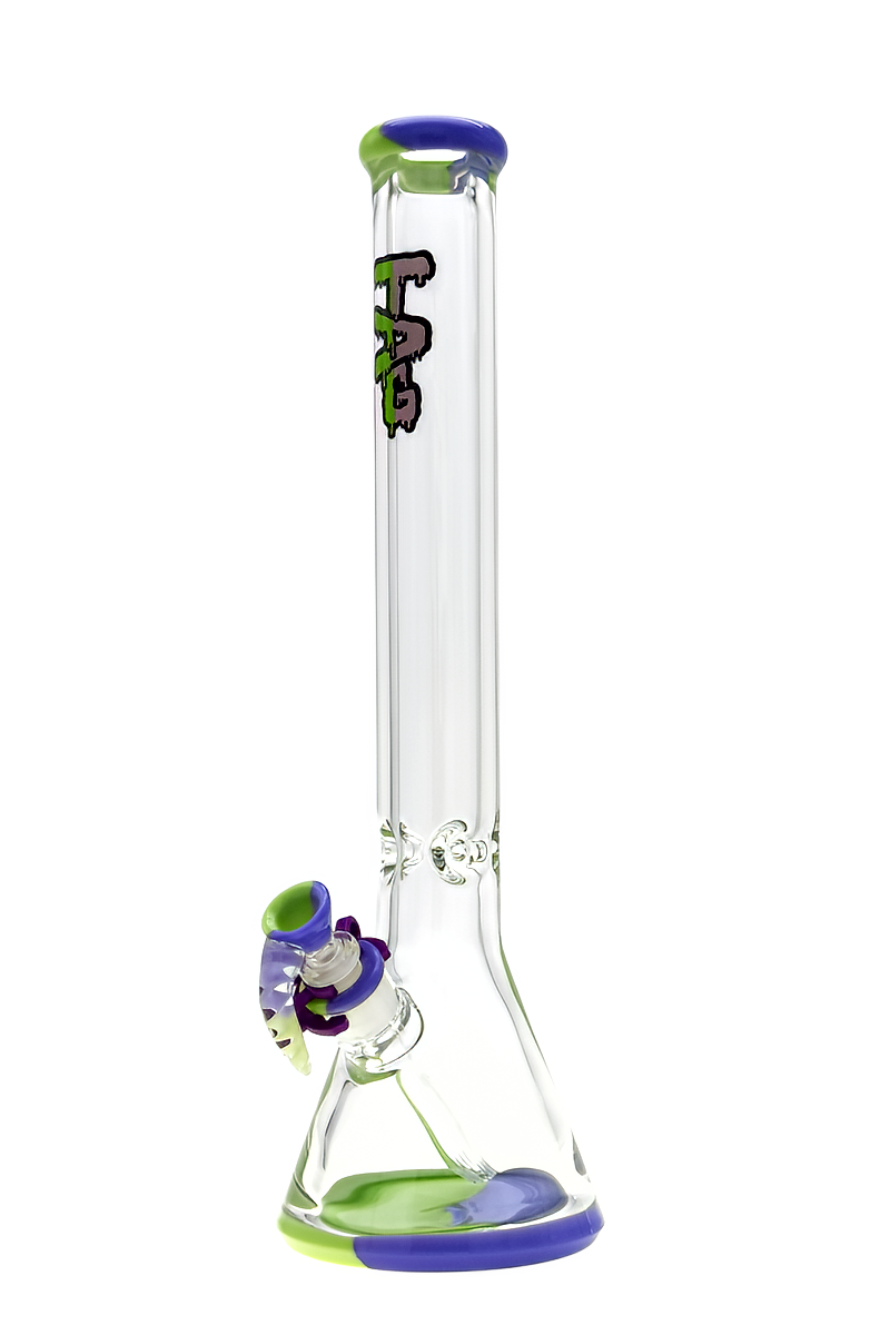 TAG - 18" Beaker 50x9MM (SUPER THICK) - 18/14MM Downstem (4.50") - Discreet Smoker
