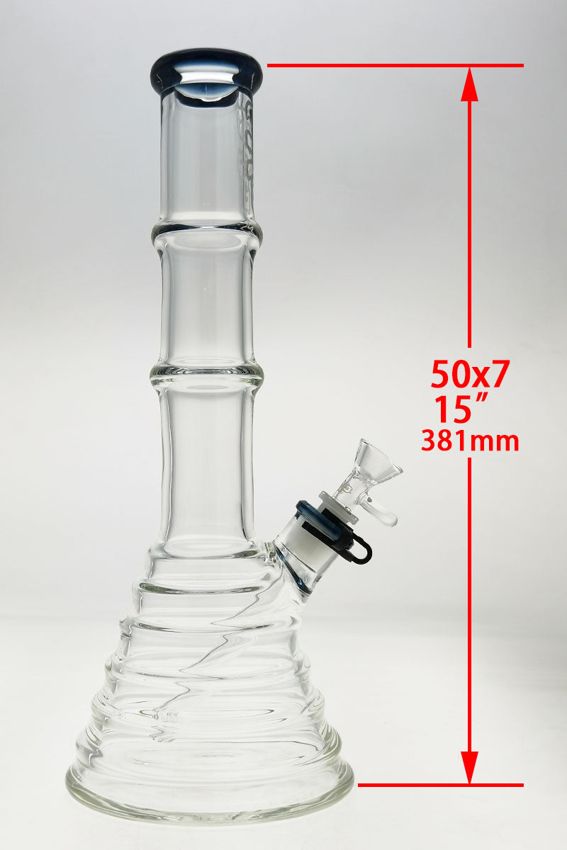 TAG - 15" Beaker Bamboo 50x7MM (4.50") 18/14MM Downstem - Discreet Smoker