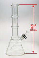TAG - 15" Beaker Bamboo 50x7MM (4.50") 18/14MM Downstem - Discreet Smoker