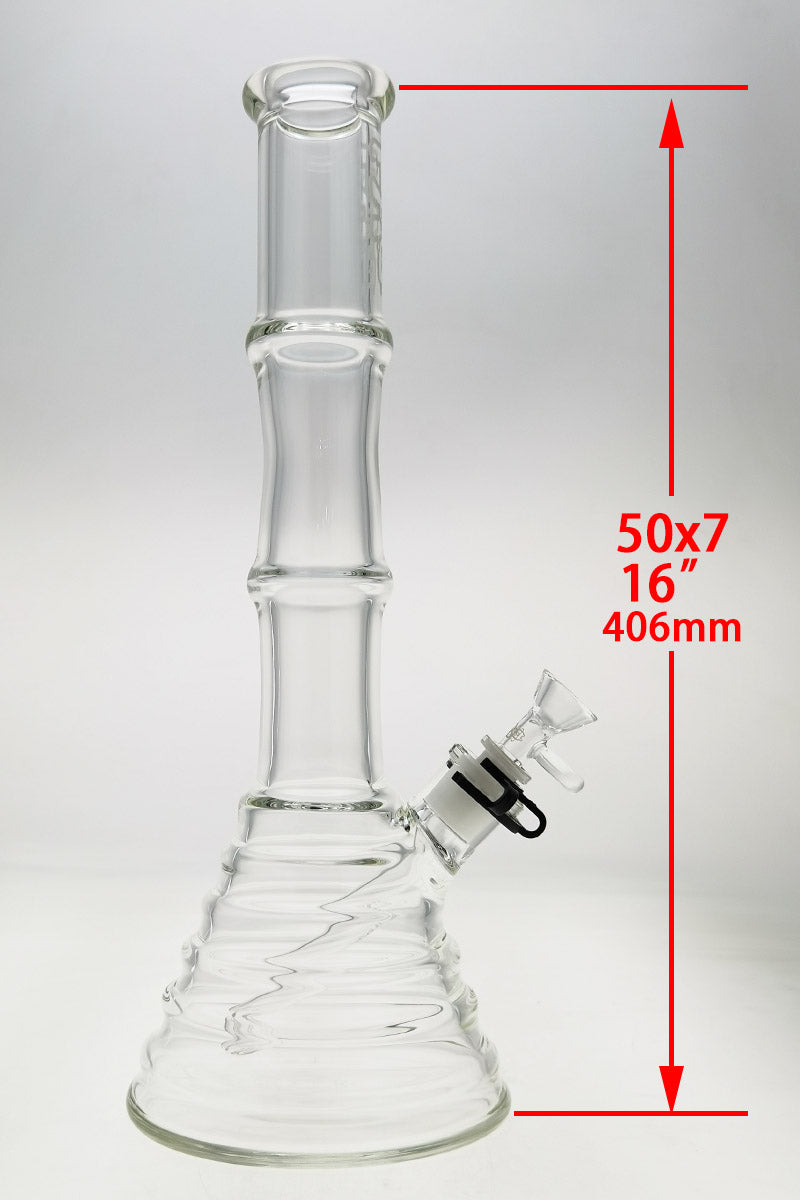 TAG - 15" Beaker Bamboo 50x7MM (4.50") 18/14MM Downstem - Discreet Smoker