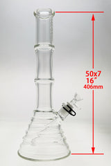 TAG - 15" Beaker Bamboo 50x7MM (4.50") 18/14MM Downstem - Discreet Smoker