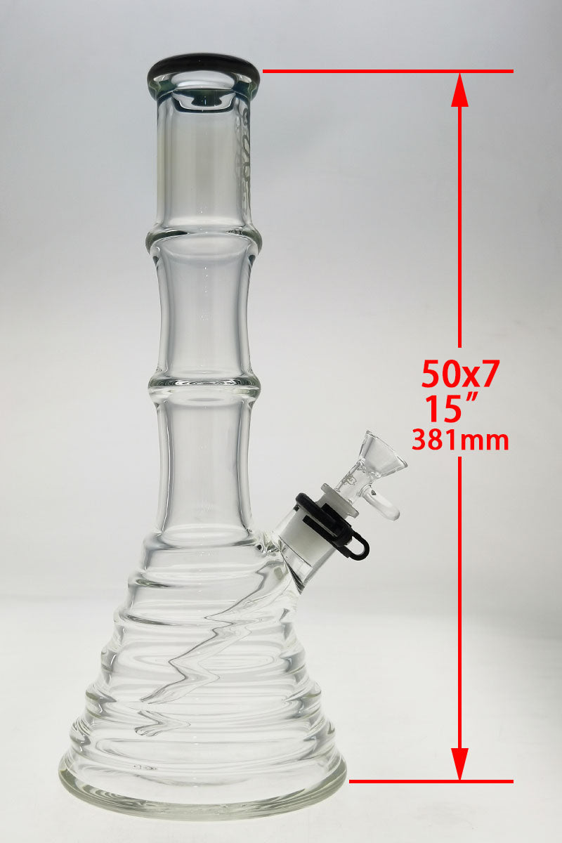 TAG - 15" Beaker Bamboo 50x7MM (4.50") 18/14MM Downstem - Discreet Smoker
