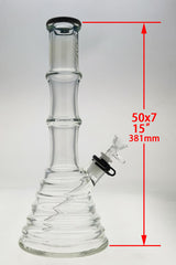 TAG - 15" Beaker Bamboo 50x7MM (4.50") 18/14MM Downstem - Discreet Smoker