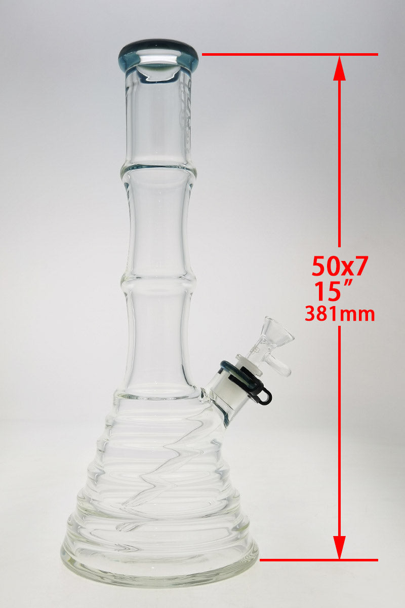 TAG - 15" Beaker Bamboo 50x7MM (4.50") 18/14MM Downstem - Discreet Smoker