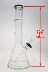 TAG - 15" Beaker Bamboo 50x7MM (4.50") 18/14MM Downstem - Discreet Smoker