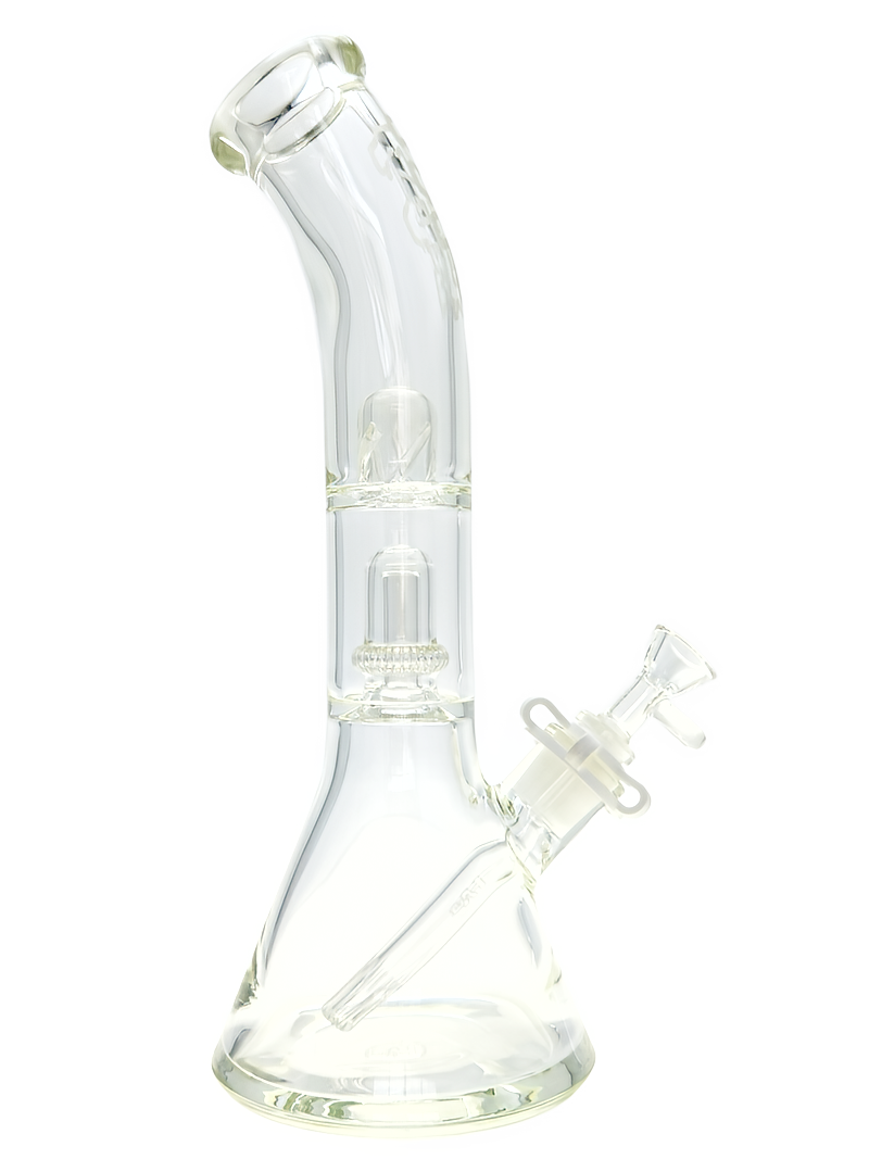 TAG - 14" Bent Neck Super Slit UFO Beaker 50x7MM - 18/14MM Downstem (4.00") - Discreet Smoker