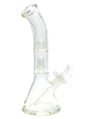 TAG - 14" Bent Neck Super Slit UFO Beaker 50x7MM - 18/14MM Downstem (4.00") - Discreet Smoker