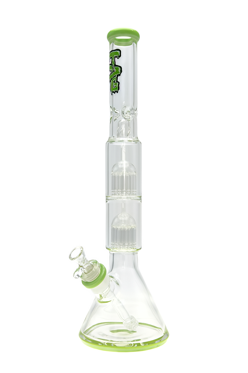 TAG - 21" Fixed Double 16 Arm Tree Beaker 50x7MM - 28/18MM Downstem (5.00") - Discreet Smoker