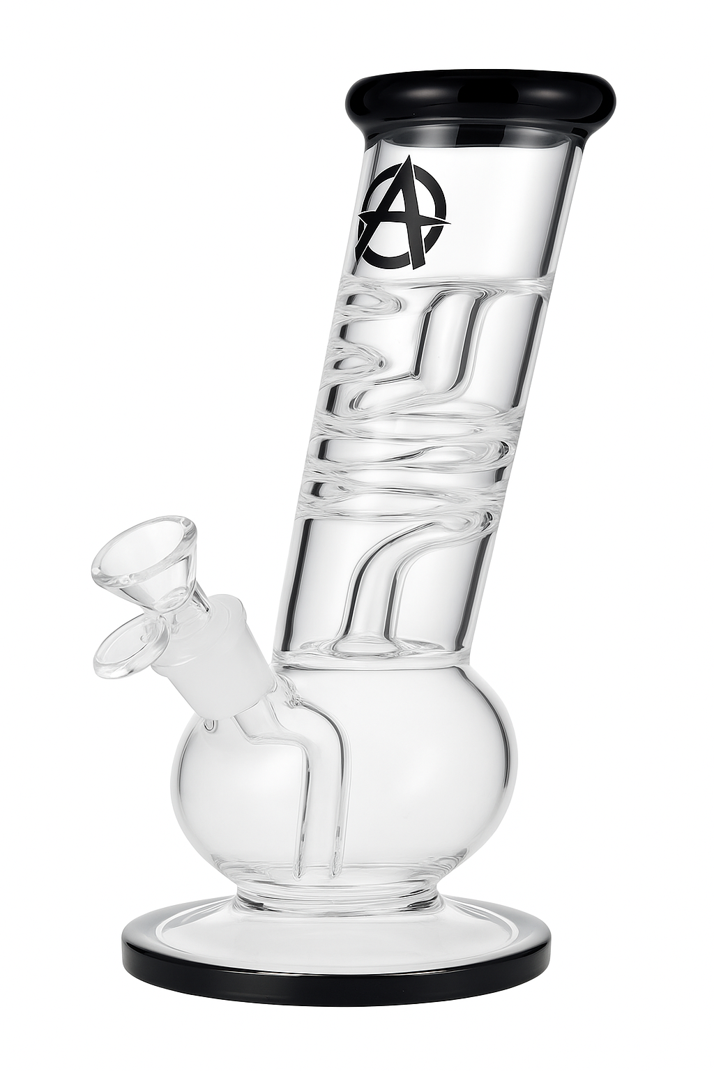 Coil Perc Glass Water Pipe (8") - Discreet Smoker