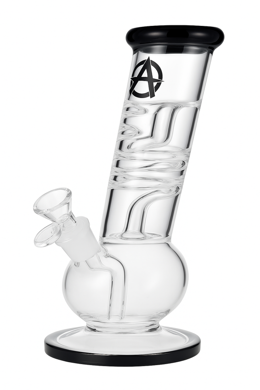Coil Perc Glass Water Pipe (8") - Discreet Smoker