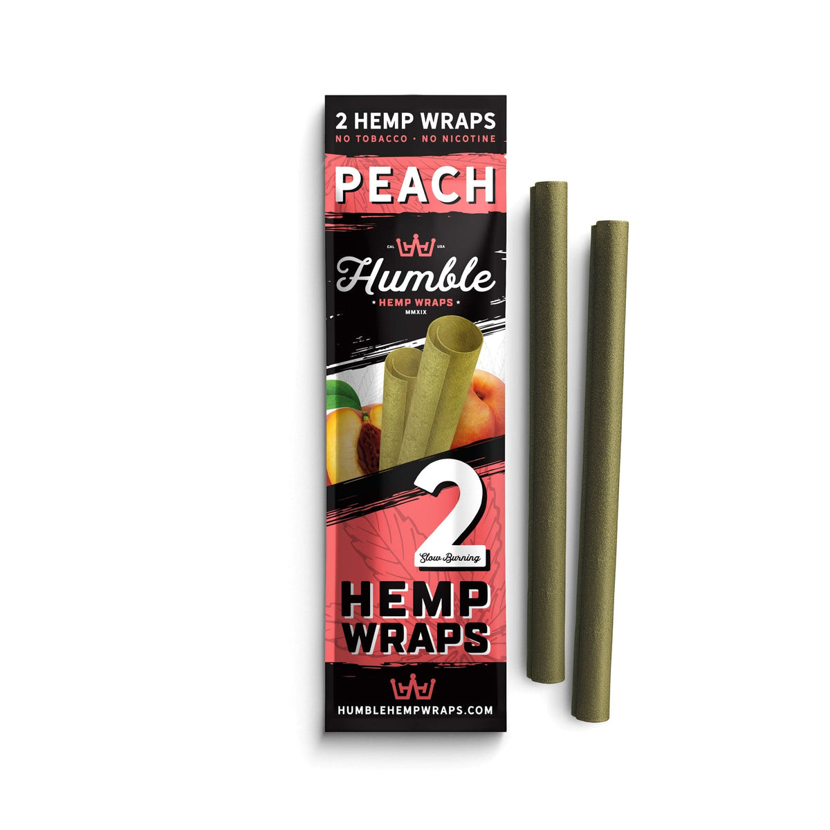 Humble Hemp Wraps - Peach - 25 Pack - Discreet Smoker