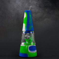 Fountain Silicone and Glass Bong - Discreet Smoker