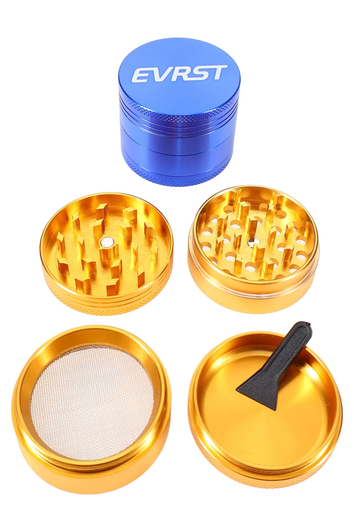 EVRST Aluminum 4-Part Metal Herb Grinder – Assorted Colors - Discreet Smoker