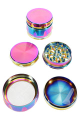 Rainbow 4-Part Metal Herb Grinder – 2″