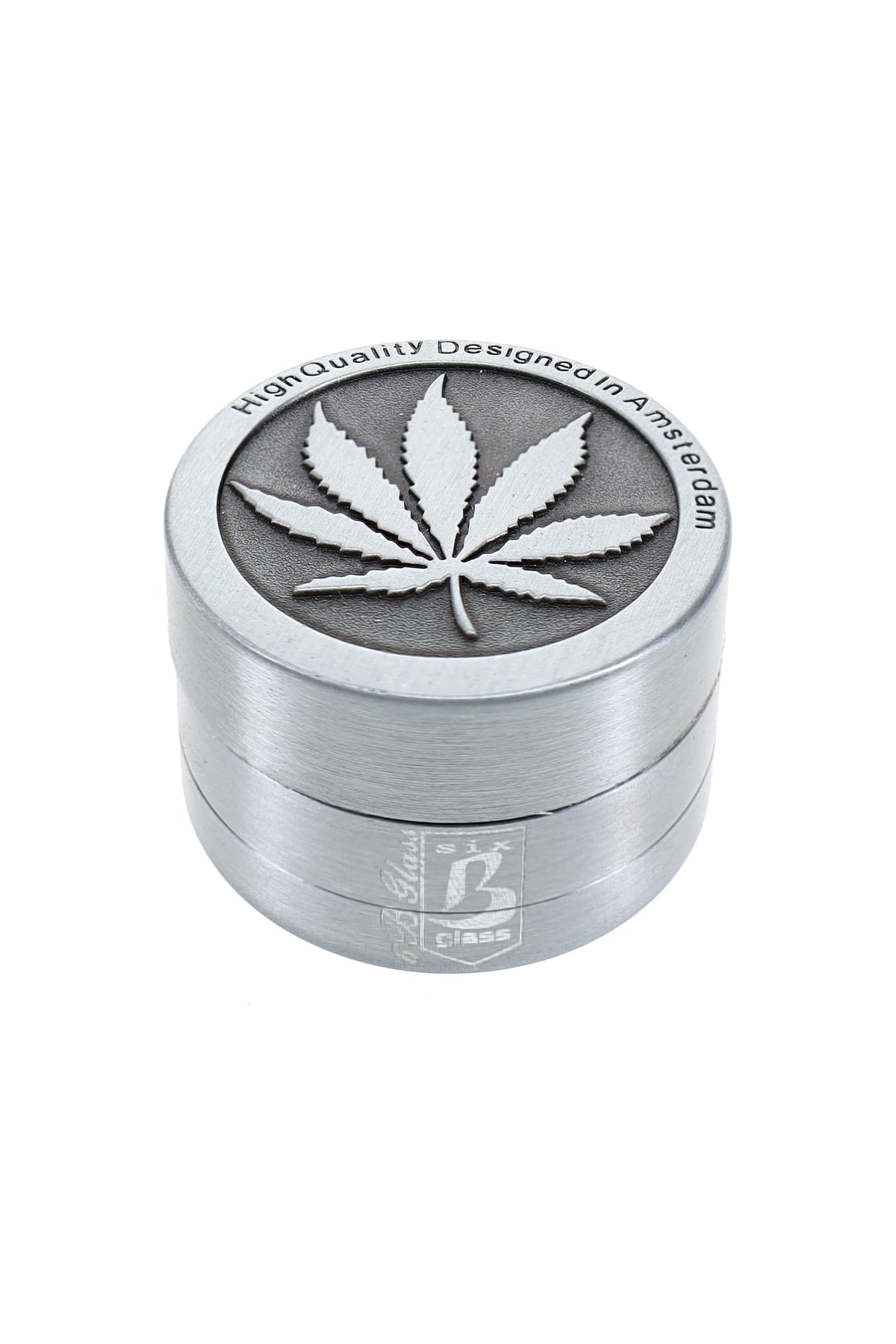 Leaf Design 3-Part Metal Herb Grinder “Mini Leaf” – 1½″