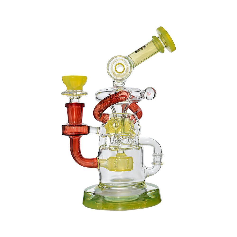Calibear Gusher Recycler Dual Percolator Dab Rig - Discreet Smoker