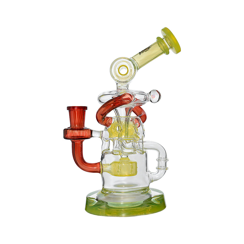 Calibear Gusher Recycler Dual Percolator Dab Rig - Discreet Smoker