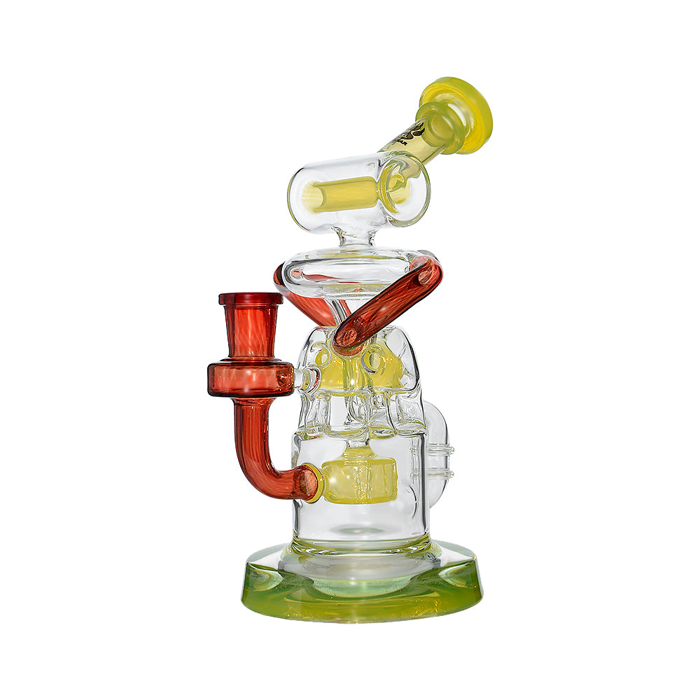 Calibear Gusher Recycler Dual Percolator Dab Rig - Discreet Smoker